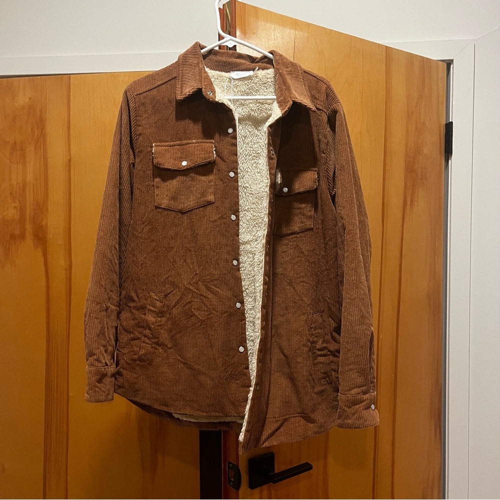 Bluivy Tan Corduroy Shirt Jacket